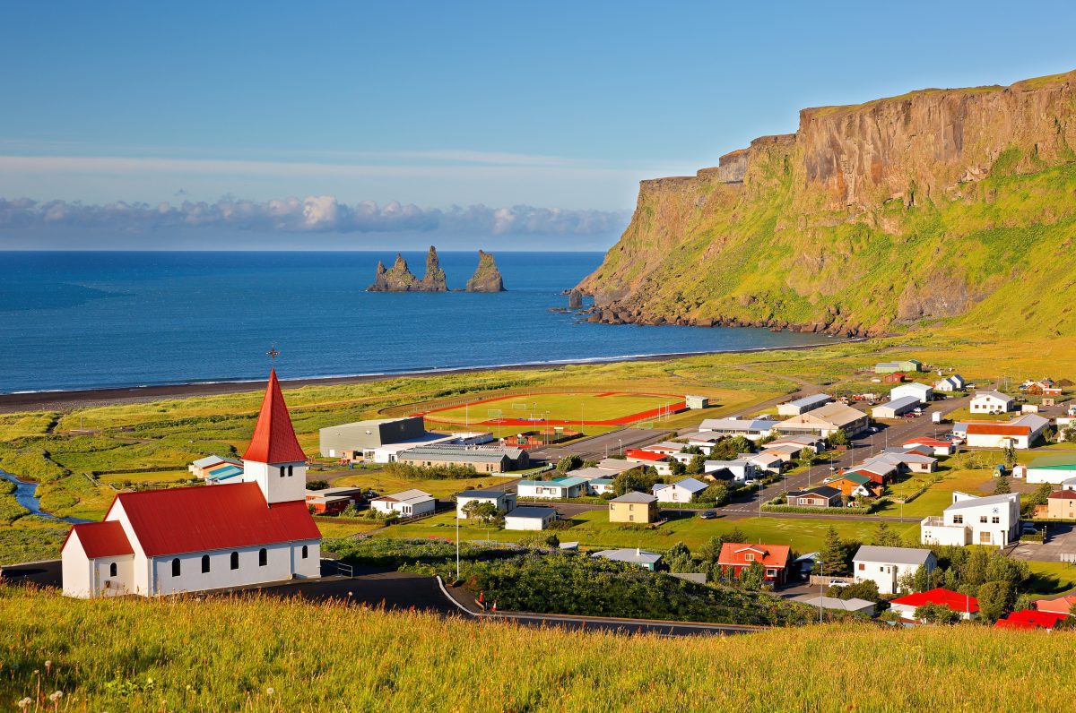 beautiful village Vik in south iceland
