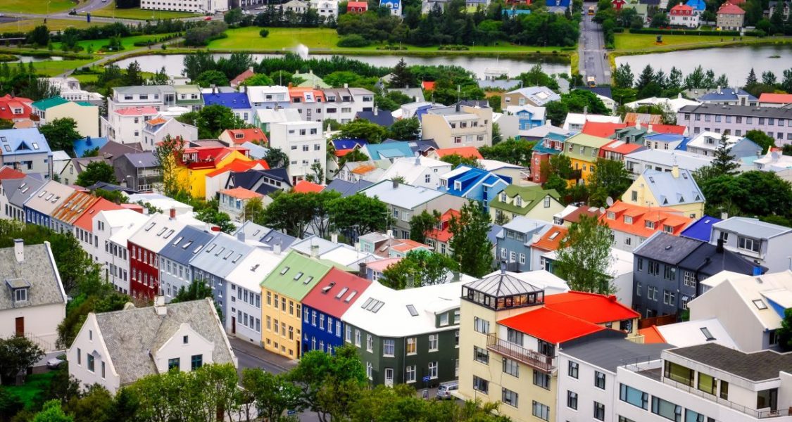 Colorful houses in downtown Reykjavik