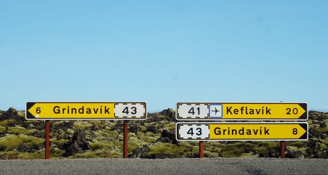 road signs in iceland