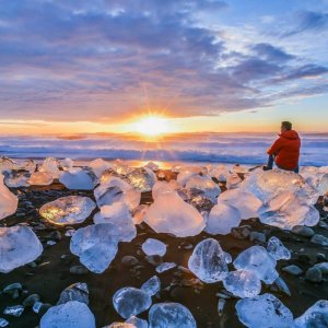 The Diamond Beach in South Iceland