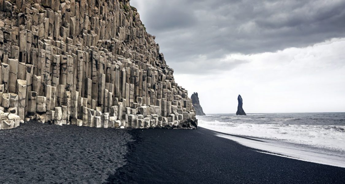 reynisfjara black sand beach and basalt columns